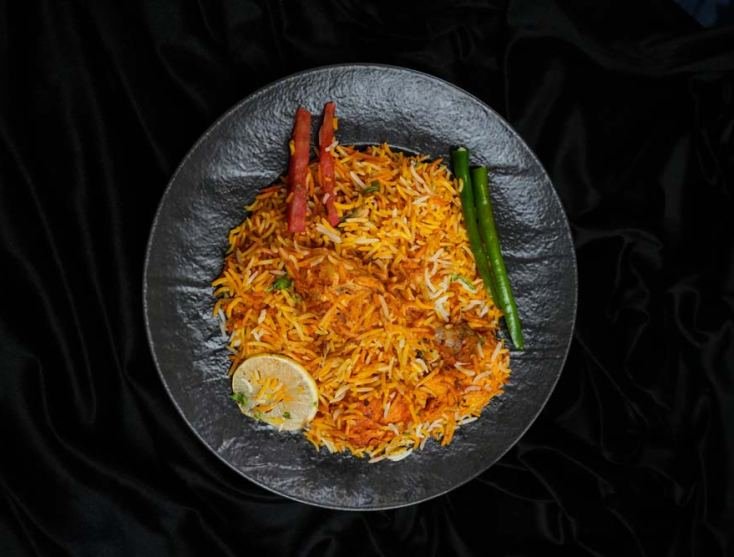 Biryani with lemon and chillies at The Monal